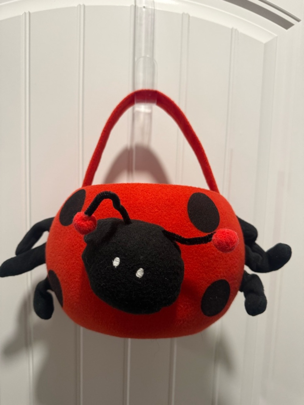 Red Ladybug Plush Basket